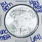 1923 BU UNCIRCULATED SILVER PEACE DOLLAR AUTHENTIC U.S. MINT FREE SHIPPING 6141