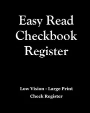 EASY READ CHECKBOOK REGISTER By Solutions Marketing **BRAND NEW**