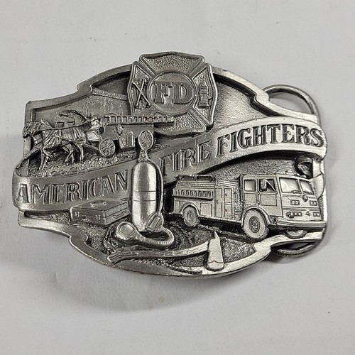 VTG Siskiyou American Fire Fighter 1998 Commemorative Belt Buckle Gift Stocking