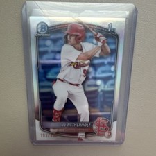 2025 Bowman Chrome JJ Wetherholt #BCP-22  Refractor /499 Rookie Cardinals