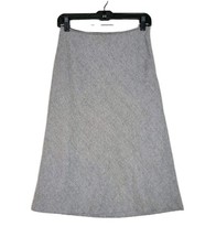 GAP Vintage A Line Wool Blend Tweed Short Skirt Gray Size 2 Career Academia