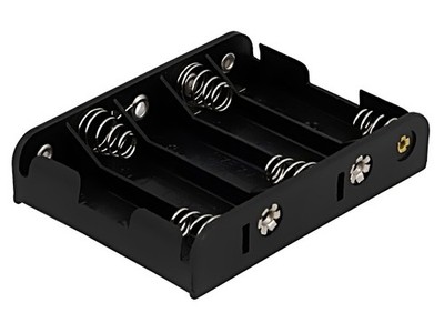 2X BH-351B Behälter AA,R6 Anz.Bat: 5 Typ 6F22 schwarz COMF