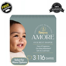 Pampers Amore Baby Diapers Size 3, 116 Count