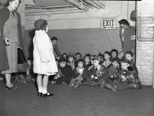 KF12-146 NY KIDS AIR RAID CIVIL DEFENSE 1952 4PCS LOT ORIG 3"X4" B&W NEGATIVES