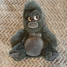 Tarzan Trek Disney Gray Gorilla Plush Side Eyes Weighted Embroidered Eyes Read