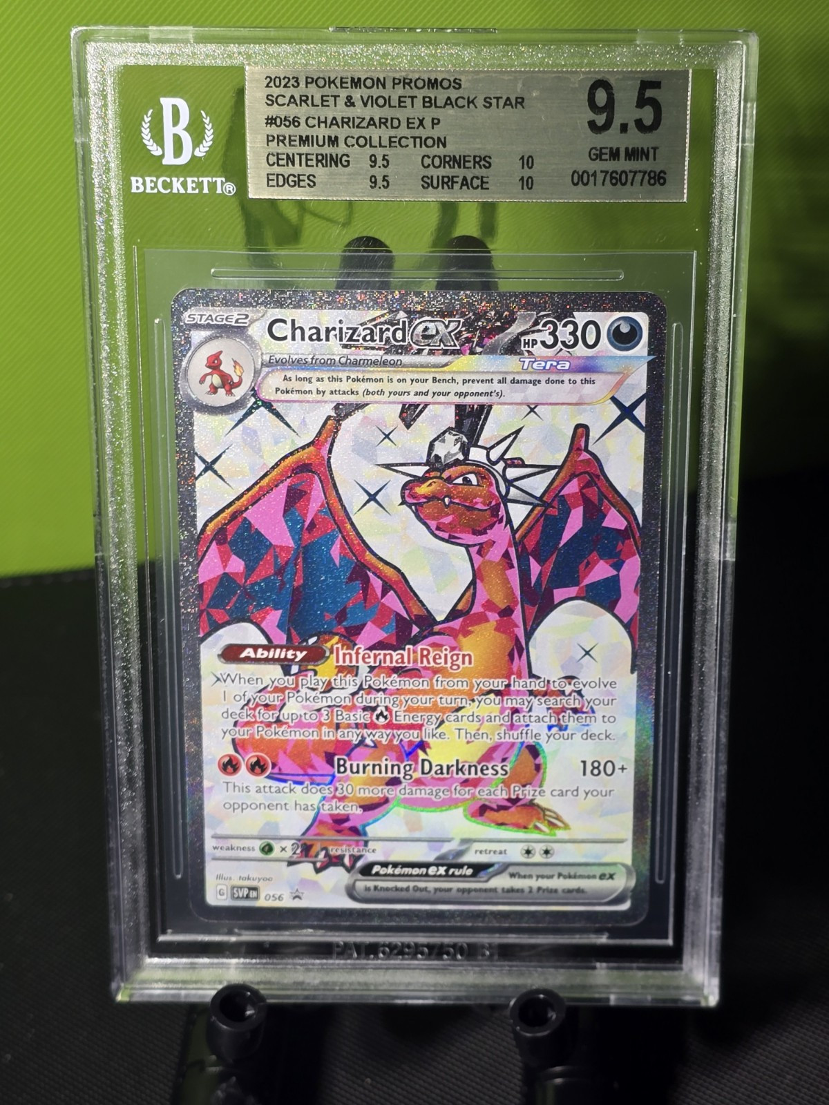 Bexkett 9.5 CHARIZARD EX # 056 Premium Collection BLACK STAR PROMO