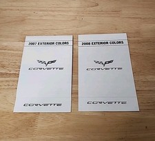 Chevrolet Corvette Delership Exterior Color Chart Brochure For 2007 & 2008