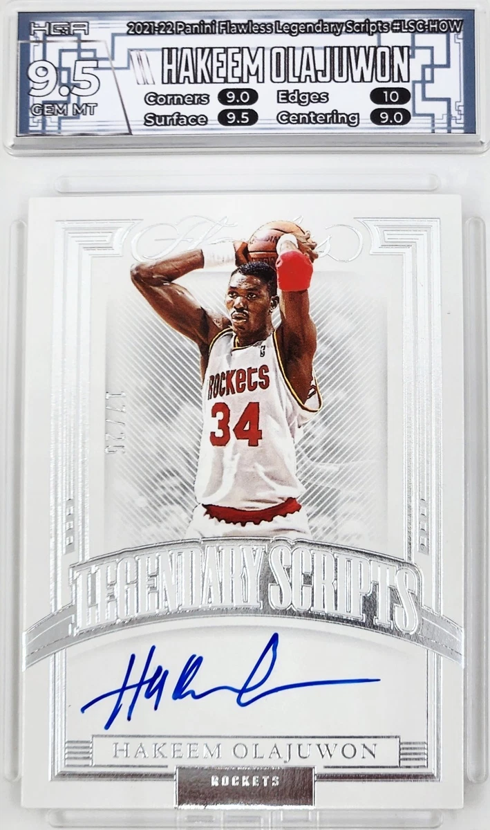 Panini Hakeem Olajuwon Basketball Autographed Sports Trading Cards