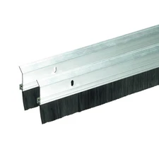Heavy Duty Aluminum Door Sweep with Nylon Brush Seals Gaps Up to 58 Inch