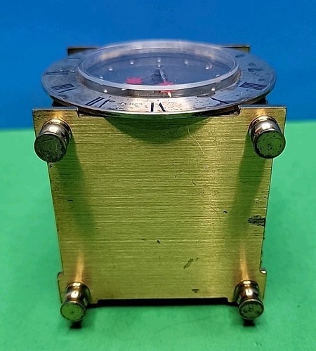 Vintage Ornate Swiss Mechanical Wind Arnex Alarm Clock. - Working Nicely. - Picture 8 of 12