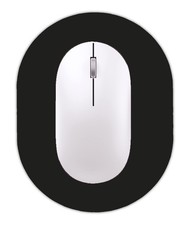Small Mouse Pad Portable Waterproof 6x8 Inch Oval Black Computer Desk Mat Office