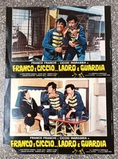 Lotto di N.2 Fotobuste FRANCO E CICCIO LADRO E GUARDIA - Lobbycard Foto di scena
