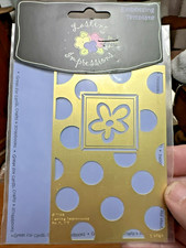 2008 Lasting Impressions Brass Stencil POLKA DOTS L9569 Flower