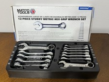 MATCO 12pc Tools Stubby Wrench Metric Hex Gri...