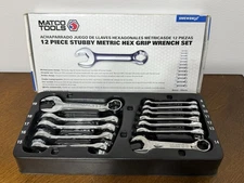 MATCO 12pc Tools Stubby Wrench Metric Hex Grip Set SMEWSM12 (8mm-19mm) Excellent