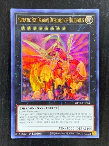 Yugioh Hieratic Sun Dragon of Overlord of Heliopolis GFTP-EN004 1ST ULTRA (NM)