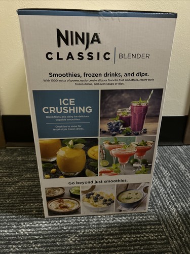 Ninja Classic BE200 1000w Blender, 72 oz. RARE DARK GREY New In Box SEALED - Picture 3 of 4