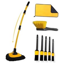 Car Wash Kit, Extendable Car Wash Brush Mop with Long Handle, 5pcs 8 PCS Ginger