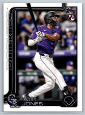 2025 Topps #36 Greg Jones RC - Colorado Rockies
