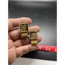 Swank Vintage Gold Tone Mesh Wrap Cufflinks