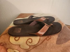 Reef Men's Brown Slip On Beach Casual Flipflops Sandals #43