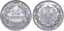 1896 A Deutschland - Kaiserreich - 50 Pfennig