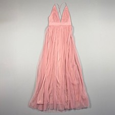 Windsor Mauve Pink Tulle Halter Maxi Dress NWT Size S VID-8608
