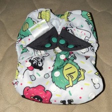 bumGenius Multicolor Cloth Diaper Cartoon Print Snap Closure One Size Fits Most