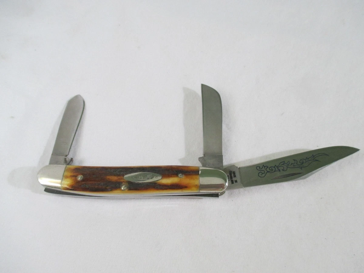 Case XX Stag/Antler Handle Blue Vintage Knives for sale | eBay