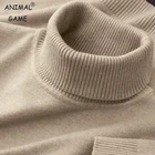 New Mens Knitted Turtleneck Sweater Solid Pullover Warm Autumn Business Tops