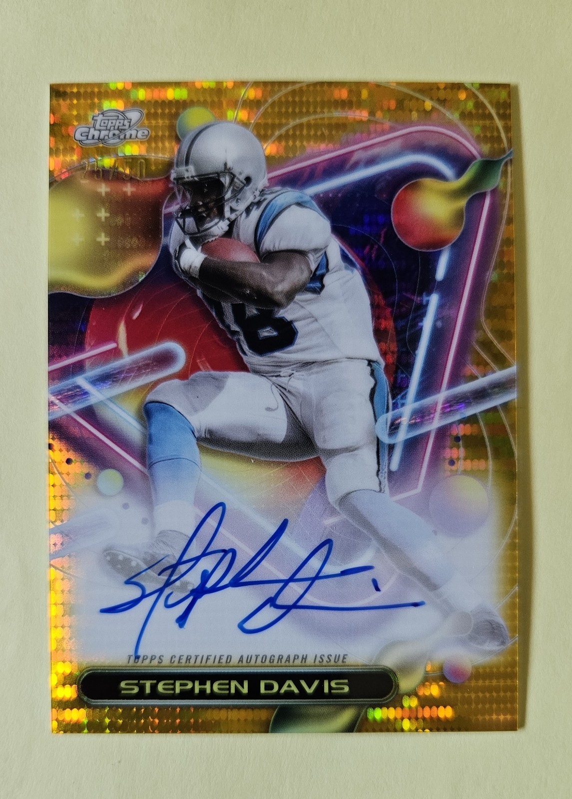 2023 Topps Composite Stephen Davis Cosmic Chrome Auto Gold Interstellar #25/50