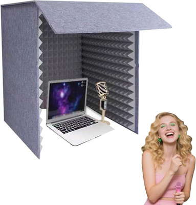 Desktop Soundproof Cover, Portable Vocal Booth, Microphone Isolation Booth Cube,