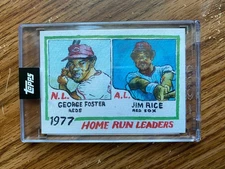 George Foster/Jim Rice 2025 Topps Shoebox Treasures Encased Canvas Hobby SP #58