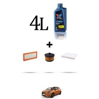 Hoffcar Wartungsset 3 Filter Und 4L ÖL FüR Nissan Micra V (K14F) 0.9 LPG 64KW