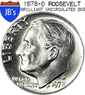 1978-D Roosevelt Dime 10c - BRILLIANT UNCIRCULATED (BU)