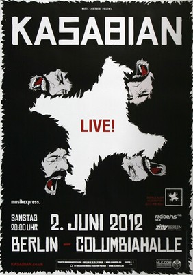Kasabian - Live In Berlin, Berlin 2012 | Konzertplakat | Poster