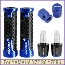 Blue -For YAMAHA YZF R6 YZFR6 Motorcycle Handlebar Grips Bar End Cap Tire Valve