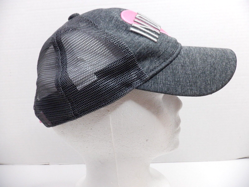 Cleveland Indians Girls Youth Snapback Baseball Cap Gray w Pink Heart New Era - Picture 4 of 8