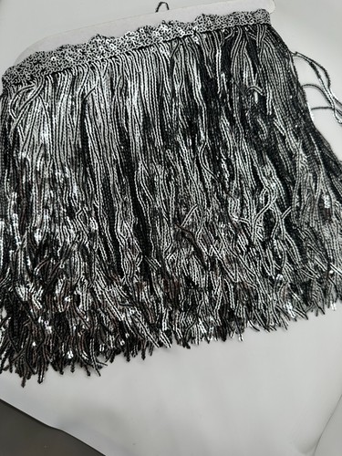 Sequin Tassel Fringe Trim Fringing Thick 15cm Drop x 1 ONE YARD 31 COLOURS - Picture 19 of 31