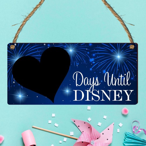 Disney Countdown Plaque - Chalkboard Days Until Disney Sign, Perfect Countdown - Picture 4 of 13