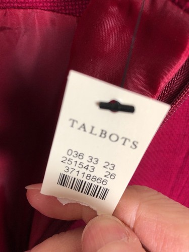 Talbots tiefrotes Pulloverkleid aus schwerer Baumwolle strukturiert, Größe 14, neu mit Etikett - Bild 6 von 6