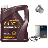 MotoröL Set 5W-30 5 Liter + ÖLfilter + ÖLablassschraube FüR Audi A3 VW Passat