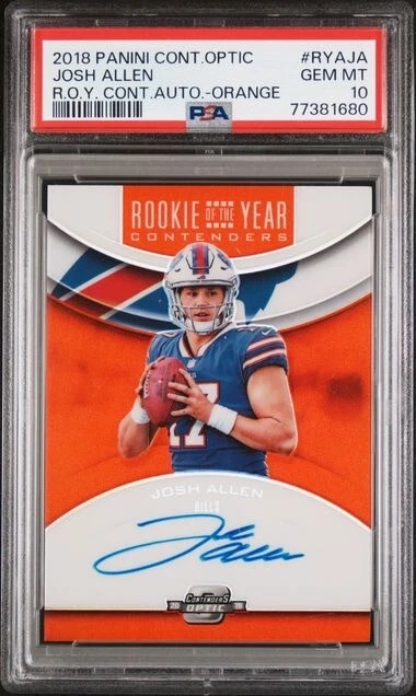 Josh Allen Panini Contenders Optic Rookie of the Year Contenders Autographs #RYAJA Orange