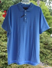   NWT Saddlebred Men's sz Large Light Blue Polo Golf Shirt New, Ret. 34