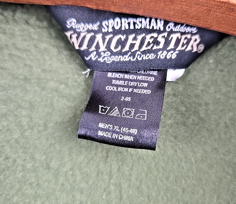 Winchester Men’s Forest Green Fleece Vest XL - Image 3 of 4