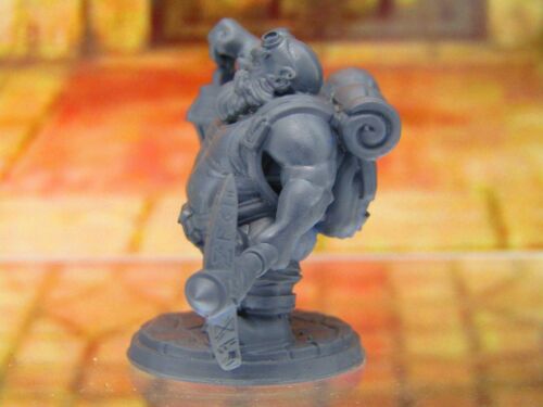 Rufus Breakrock minatore minerale profondo con lampada nana mini miniatura stampa 3D Dnd - Foto 2 di 3