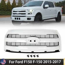 Oxford White Front Grille Grill Wo Camera Hole For Ford F150 F-150 2015-2017