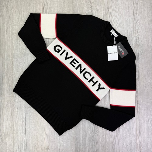 Givenchy Men’s Logo Stripe Crewneck Black Jumper