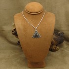 Sterling Silver and Triangle Shaped Abalone Shell Necklace