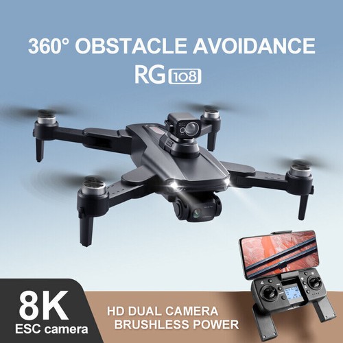 RG108 RC Drone GPS 5G WIFI FPV 8K Dual Camera Smart Follow Foldable Quadcopter - Picture 3 of 29